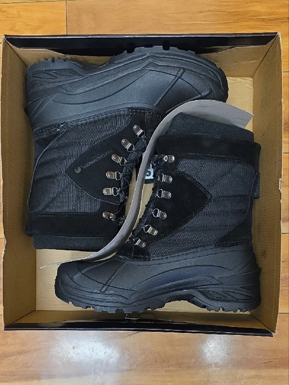 NIB Weatherproof Badger II Waterproof Winter Snow Boots Men's Black Size 9M